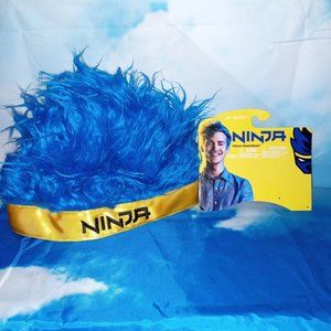 Blue Hair Ninja Gamer Headband Wig Hat – Richard Tyler Blevins Headwear HTF NEW
